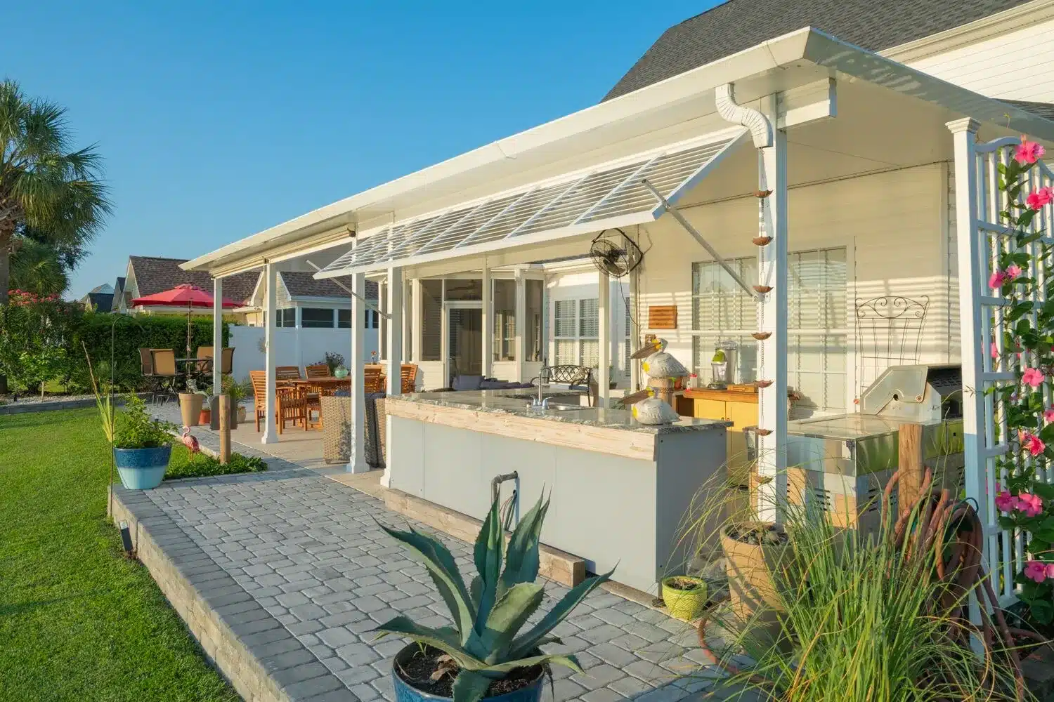 Moderno Patio Cover Outdoor Kitchen Renaissance Patio